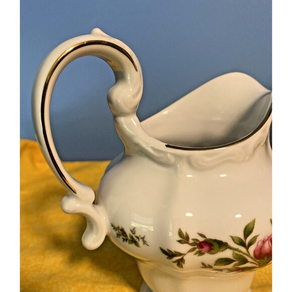 Johann Haviland Creamer Cream Pitcher Traditions Fine China MOSS ROSE Gold Trim - Picture 5 of 8